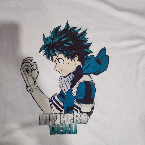 My Hero Academy Deku T-shirt white women's size S - Picture 2 of 4